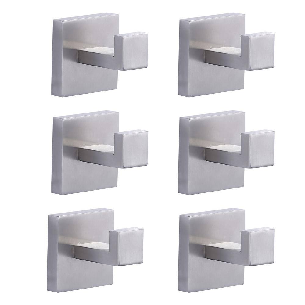 ARCORA Wall Mounted Bathroom J-Hook Robe/Towel Hook In Brushed Nickel 2 Pack Ar5000807x2 - View #3