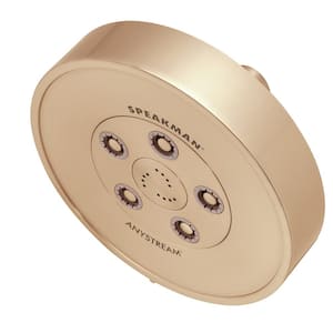 Neo 3-Spray Patterns with 2.5 GPM 5.5 in. Wall Mount Fixed Shower Head with Anystream Technology in Brushed Bronze