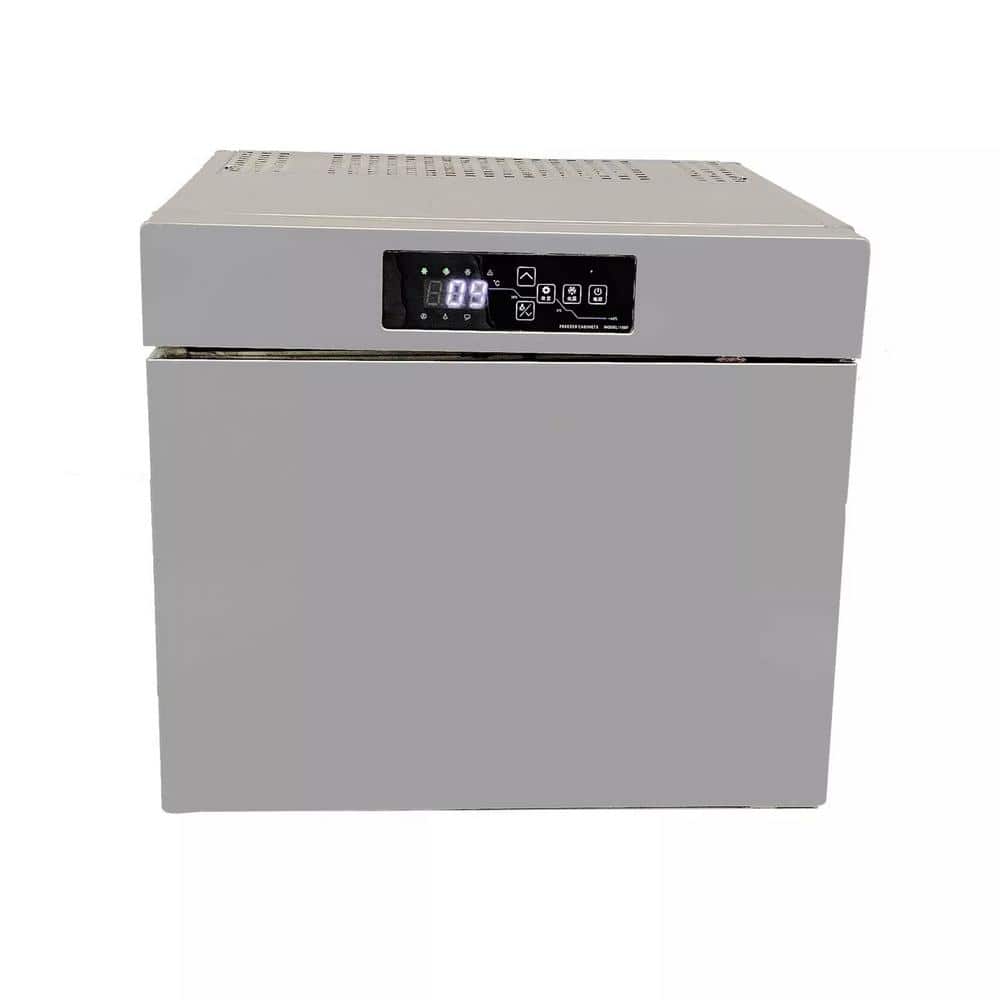 23 in. 1.13 cu. ft. Freezer Manual Defrost Chest Freezer with Temperature Display in Stainless Steel