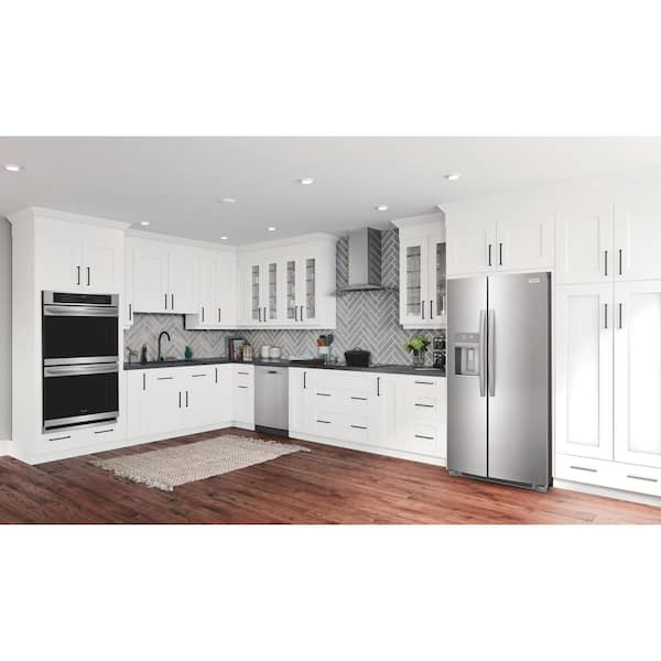 Frigidaire - Gallery 36 in. 22.3 cu. ft. Counter Depth Side-by-Side Refrigerator in Smudge-Proof Stainless Steel, ENERGY STAR