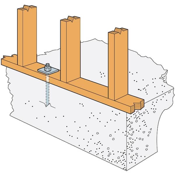 LBP 2 in. x 2 in. ZMAX Galvanized Bearing Plate with 5/8 in. Bolt Diameter