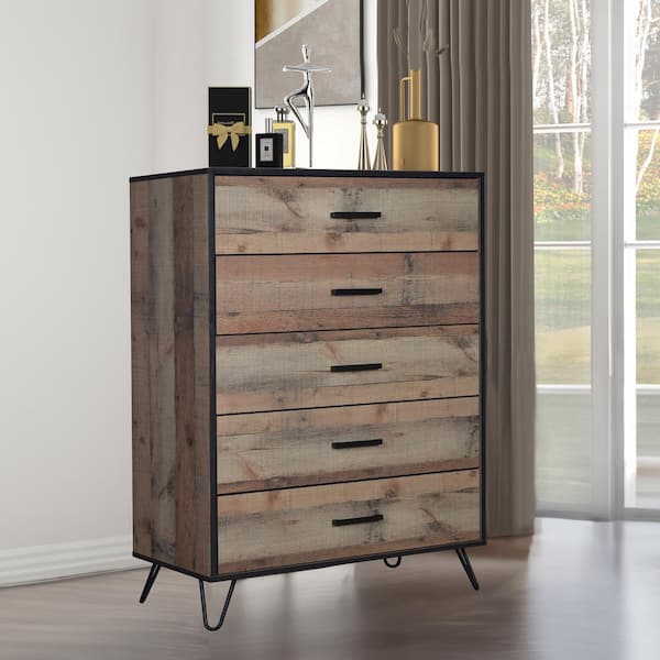 NEW CLASSIC HOME FURNISHINGS New Classic Furniture Elk River Brown 5-drawer 32 in. Chest