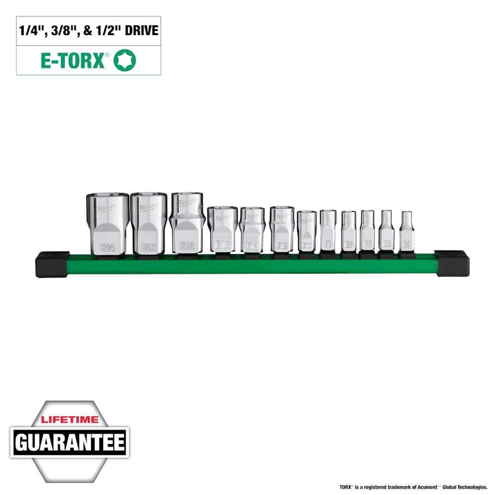 1/4 in., 3/8 in., and 1/2 in. Drive External Torx Socket Set (12-Piece) price history on PriceWatchPro