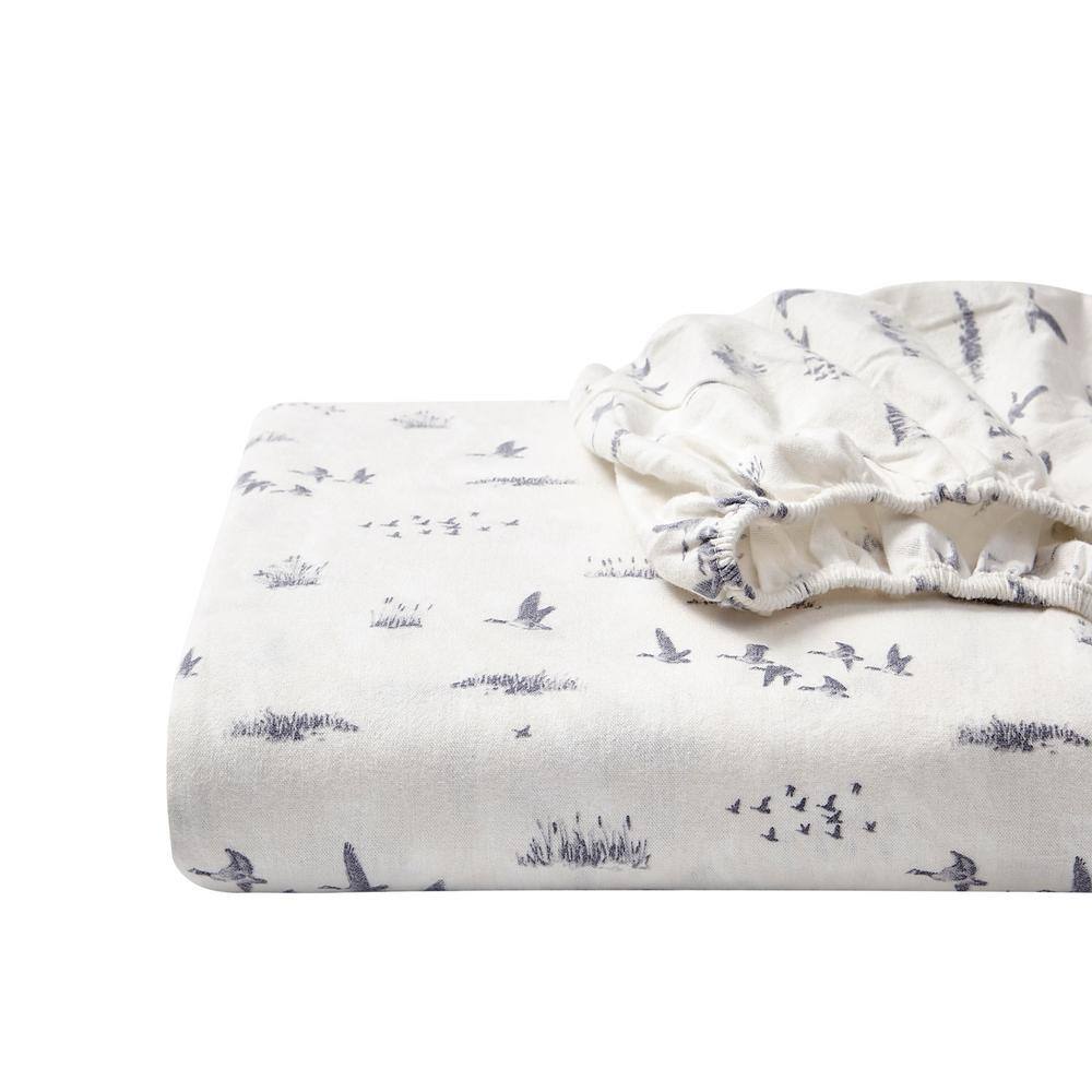 Twin Gray Cotton Flannel Deep Pocket Sheet Set