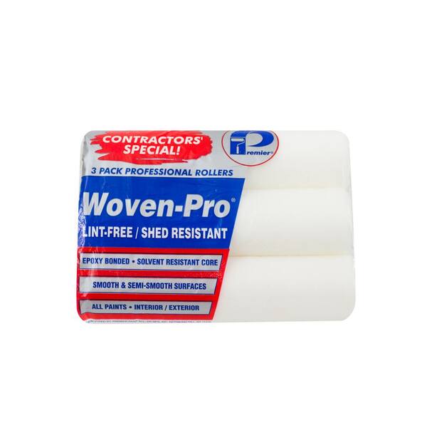 Woven-Pro 9 in. x 3/8 in. 3-Piece Woven Polyester Roller Covers (24-Pack)
