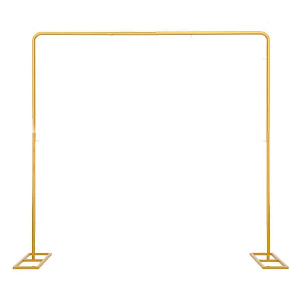 6.6in x 6.6in Metal Square Arch Arbor Gold Sturdy Backdrop Frame for Wedding Party Ceremony Events