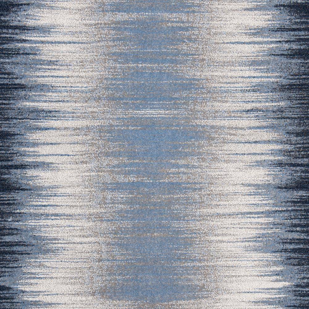 Celestial Abstract Blue 59" Square Synthetic Area Rug