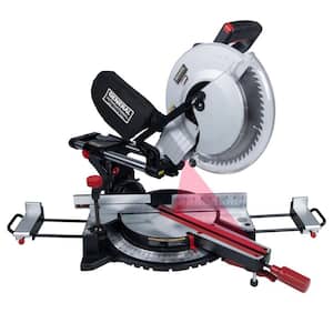 12 in. 15 Amp Sliding Compound Single Bevel Miter Saw with Blade and Laser Alignment System