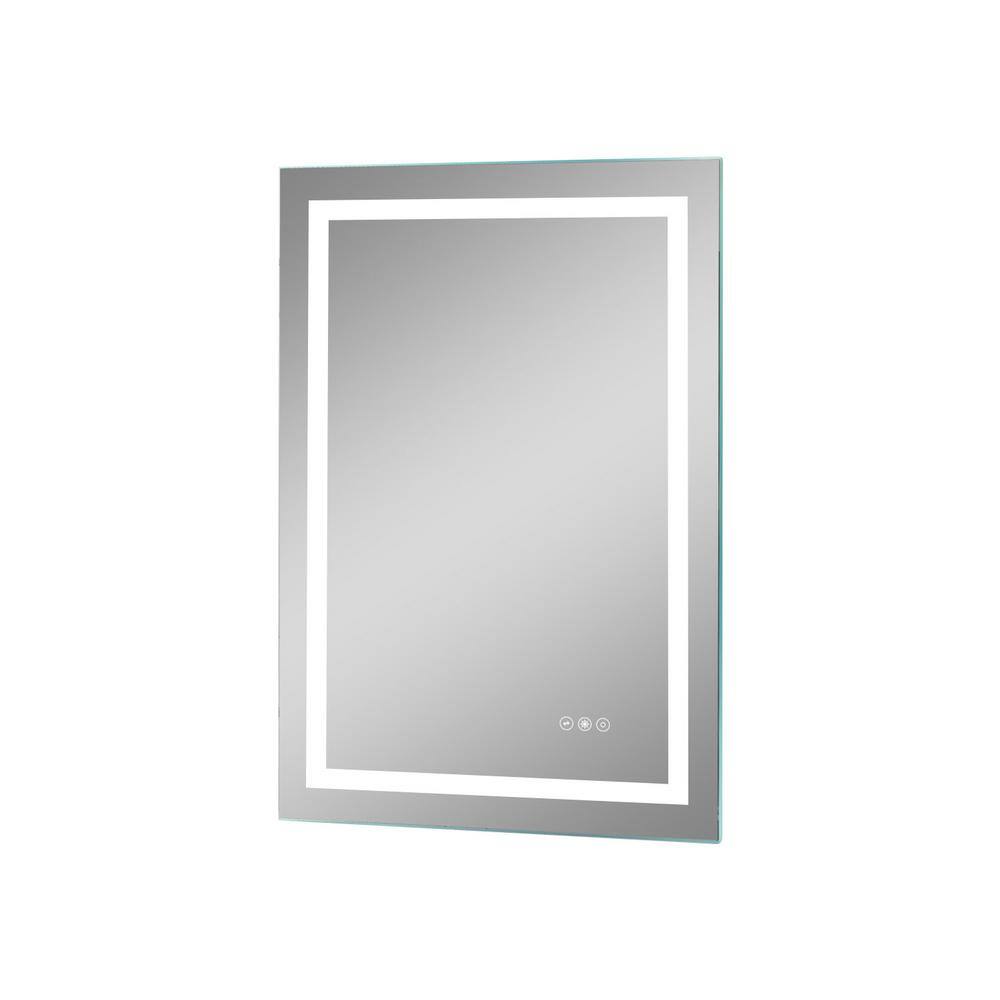 24 in. W x 32 in. H LED Rectangular Frameless 3 Brightness x 3 Colors Anti-Fog Wall Bathroom Vanity Mirror in Silver price history on PriceWatchPro