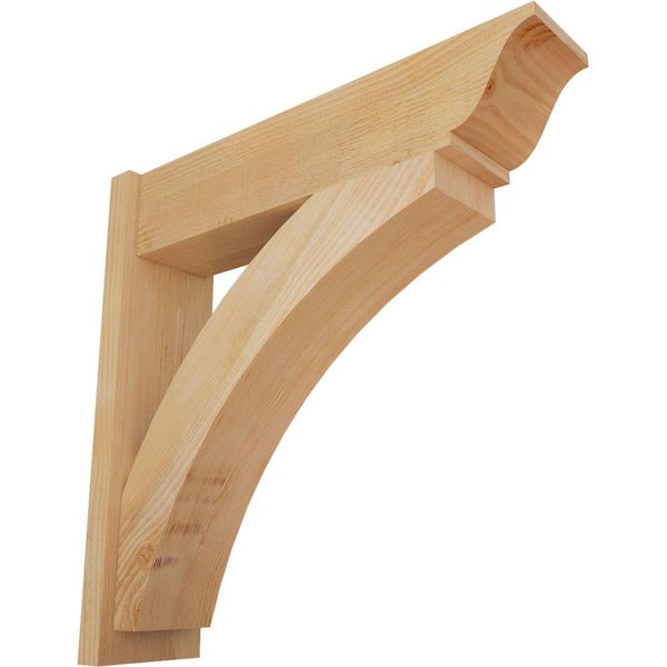 Ekena Millwork 8 in. x 32 in. x 32 in. Douglas Fir Thorton Traditional Rough Sawn Outlooker