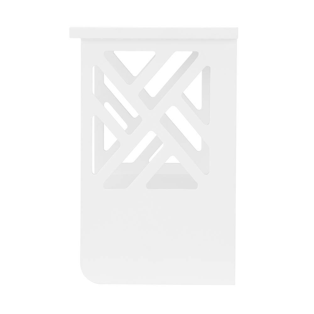 White Wood Over-the-Toilet Storage Shelf with Towel Rods