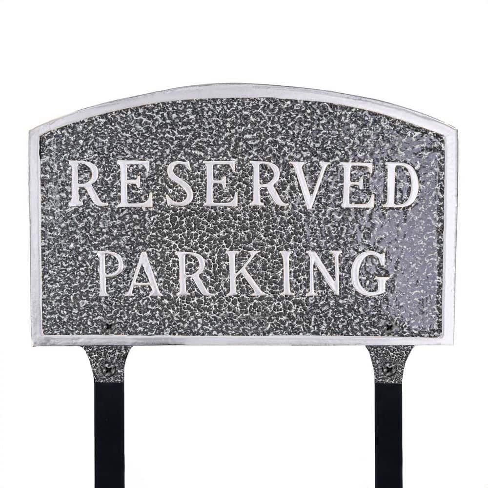 "10"" x 15 Standard Arch Reserved Parking Statement Plaque Sign with Lawn Stakes-Swedish Iron" price history on PriceWatchPro