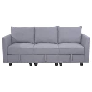 Modular Living Room Sofa Linen Modern 3-Seater Sofa Couch with Storage, Ideal for Small Spaces, Apartment, RV Sofa Couch
