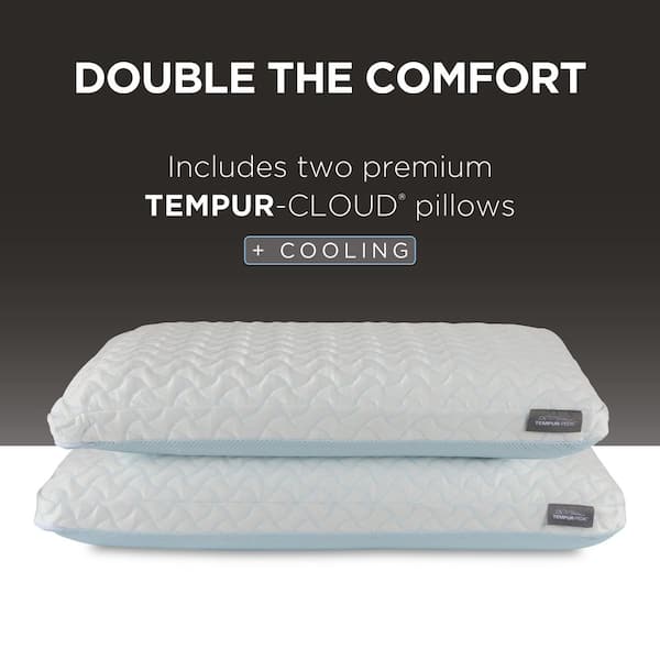 TEMPUR-PEDIC TEMPUR-Cloud + Cooling Standard Pillow, 2-Pack