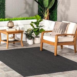 Nakia Transitional Dark Gray 5 ft. x 8 ft. Indoor/Outdoor Area Rug