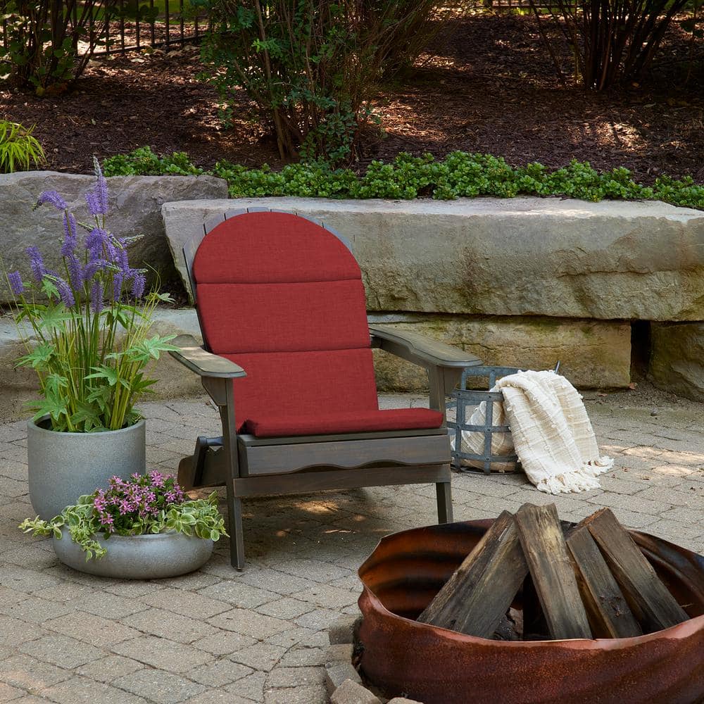 Ruby Red Foam Adirondack Chair Cushions, Set of 2, Water Repellent