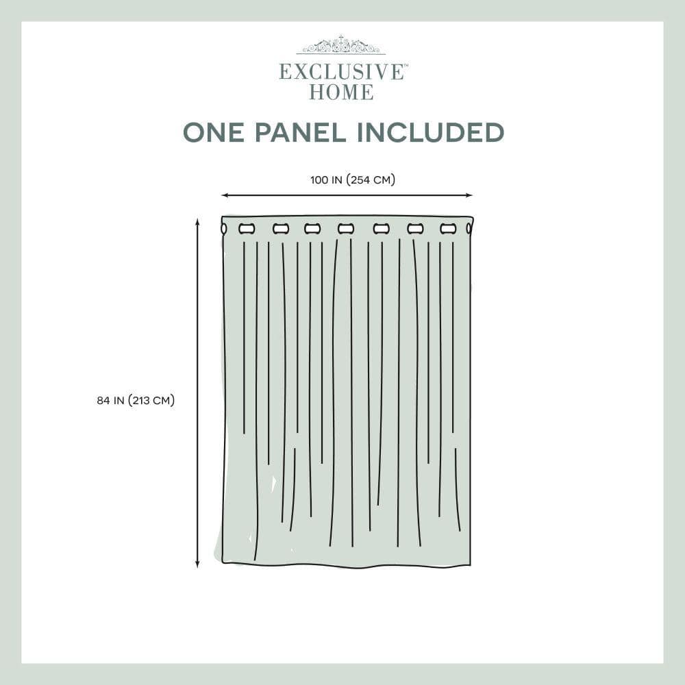 Charcoal Polyester Blackout Grommet Curtain Panel for Patio Doors