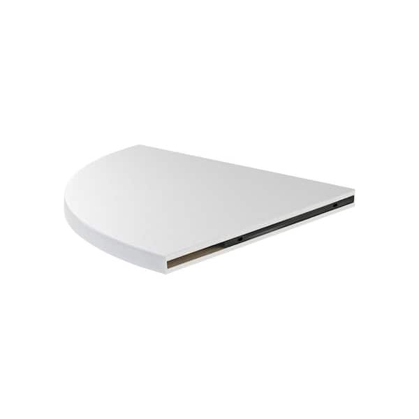 Dolle Design 15.7 in. x 15.7 in. x 0.87 in. Ash White MDF Corner Decorative Wall Shelf with Brackets