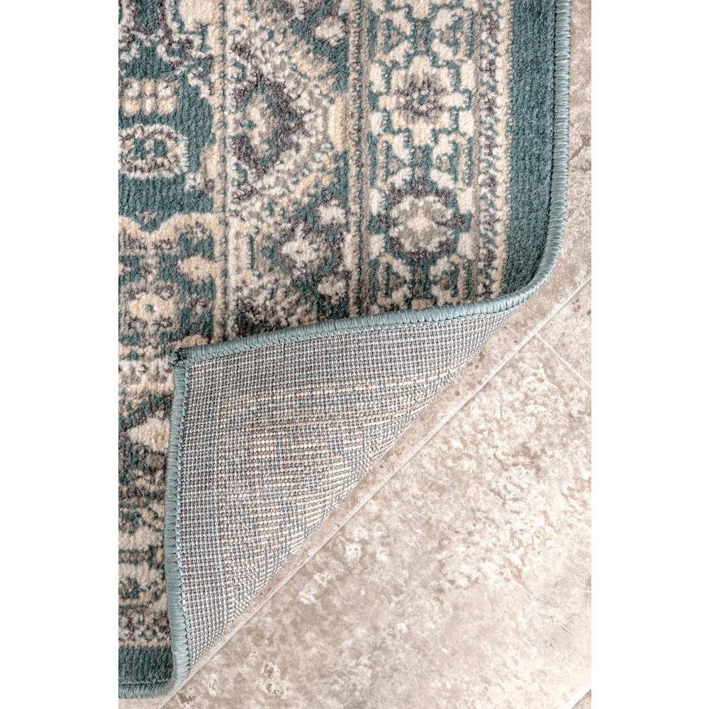 Manor Blue and Beige Synthetic 10' x 14' Rectangular Area Rug
