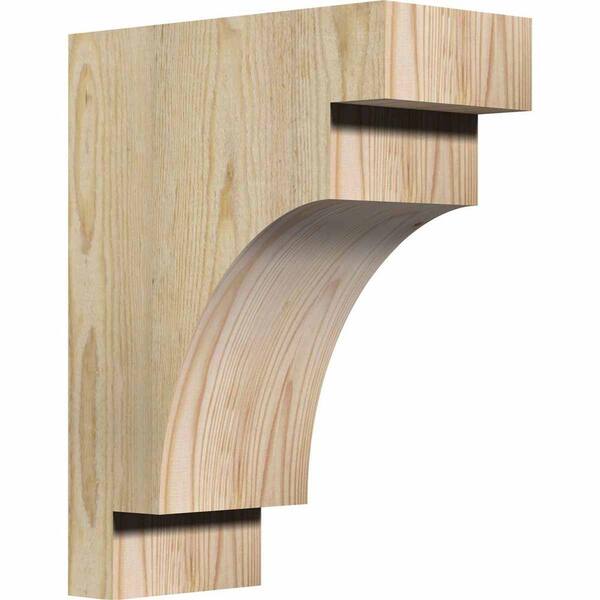 Ekena Millwork 6 in. x 12 in. x 16 in. Douglas Fir Mediterranean Rough Sawn Corbel
