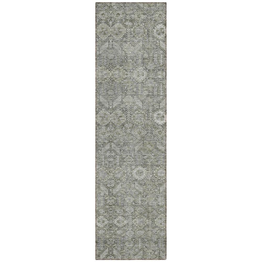 Cream and Tan 2 ft. x 8 ft. Woven Floral Runner Indoor/Outdoor Area Rug price history on PriceWatchPro