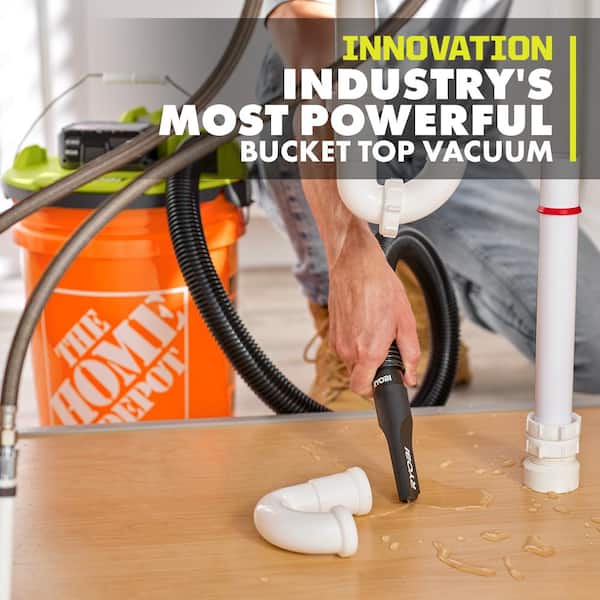 RYOBI ONE+ 18V Cordless 5 Gal. Bucket Top Wet/Dry Vacuum (Tool