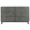 Benjara White and Gray 6-Drawer 62.75 in. W Dresser without Mirror BM315342