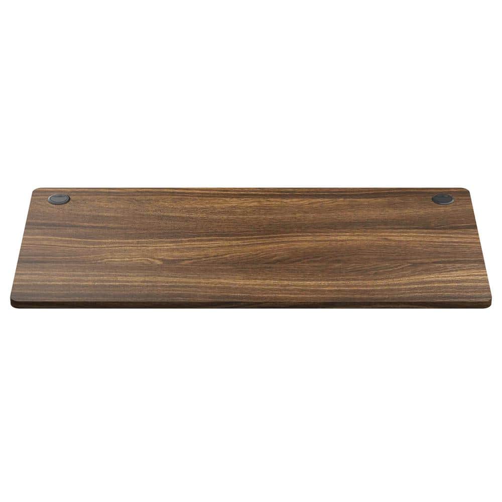 Costway 48 in. x 30 in. Frame Walnut Universal Rectangle Wood Coffee