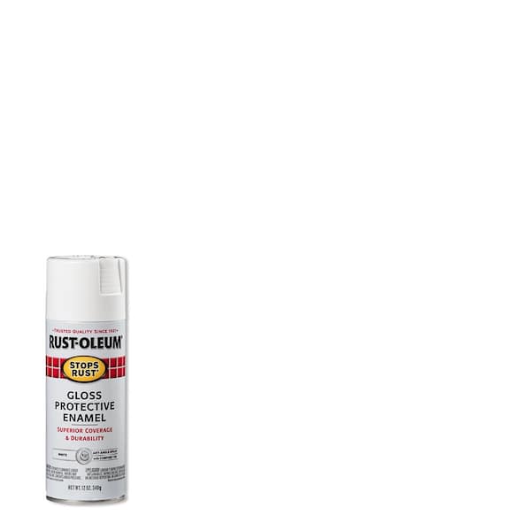 Rust-Oleum Stops Rust 12 oz. Protective Enamel Gloss White Spray Paint
