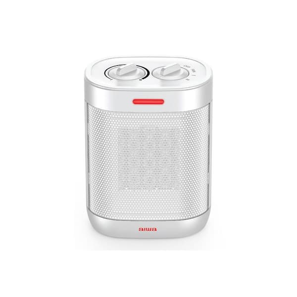 8.2in. 1000-Watt Portable Ceramic Space Indoor Electric Heater Convection, Adjustable Overheat and Tip-Over Auto-Shutoff