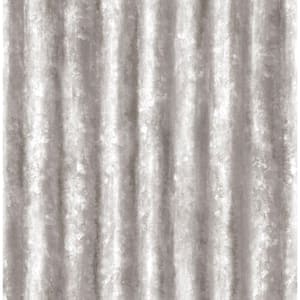 Kirkland Silver Corrugated Metal Paper Strippable Roll Wallpaper (Covers 56.4 sq. ft.)