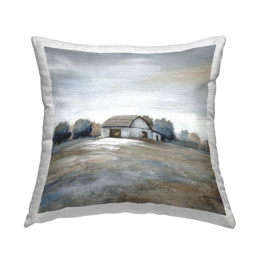 Countryside Nature Field Barn Grey Square Outdoor Throw Pillow price history on PriceWatchPro