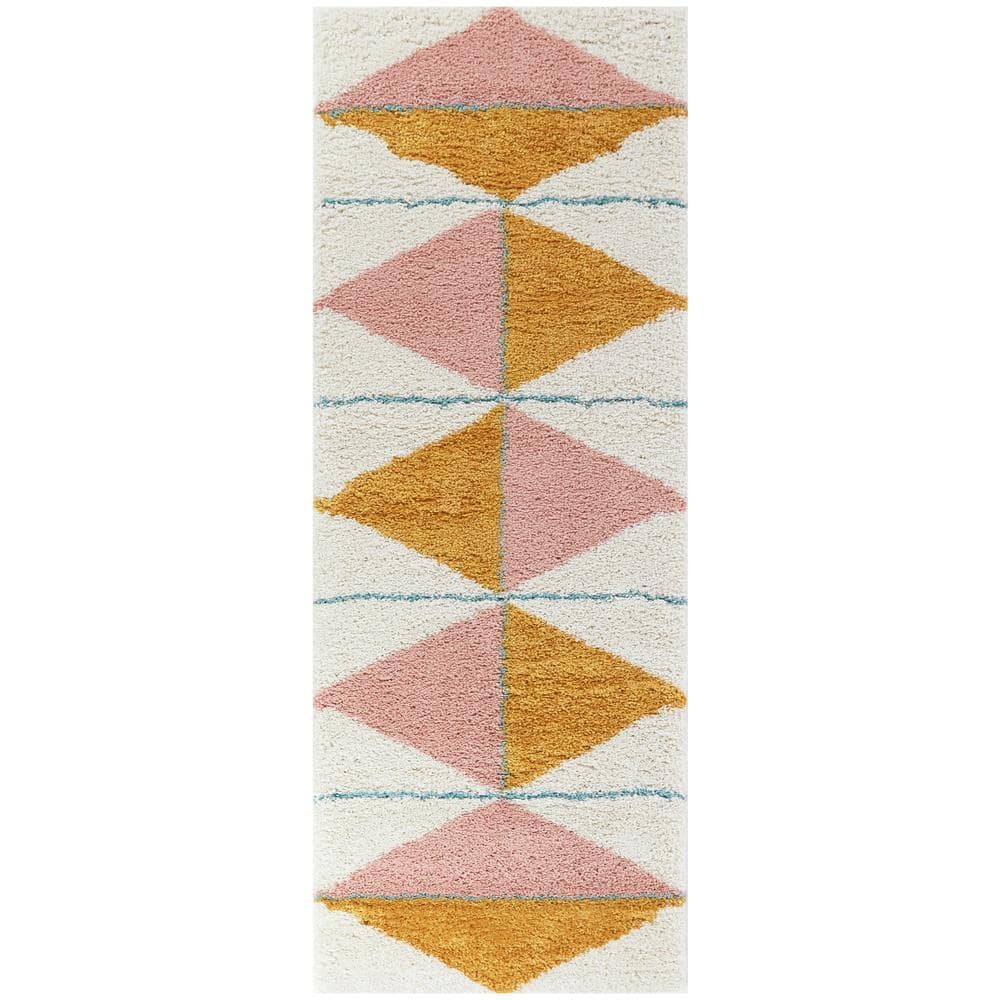 Levine Orange 2 ft. x 10 ft. Geometric Runner Rug price history on PriceWatchPro