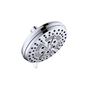 Mills Modern 6-Spray Patterns 6.7 in. Wall Mounted Fixed Shower Head in Polished Chrome