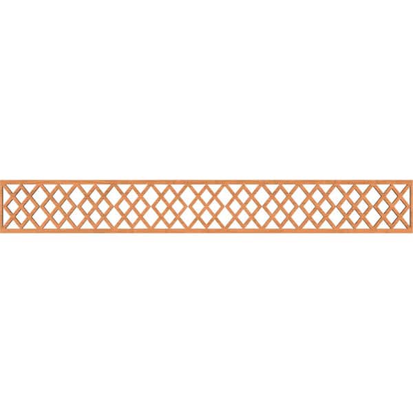 Ekena Millwork Hadley Fretwork 0.25 in. D x 46.5 in. W x 6 in. L Cherry Wood Panel Moulding