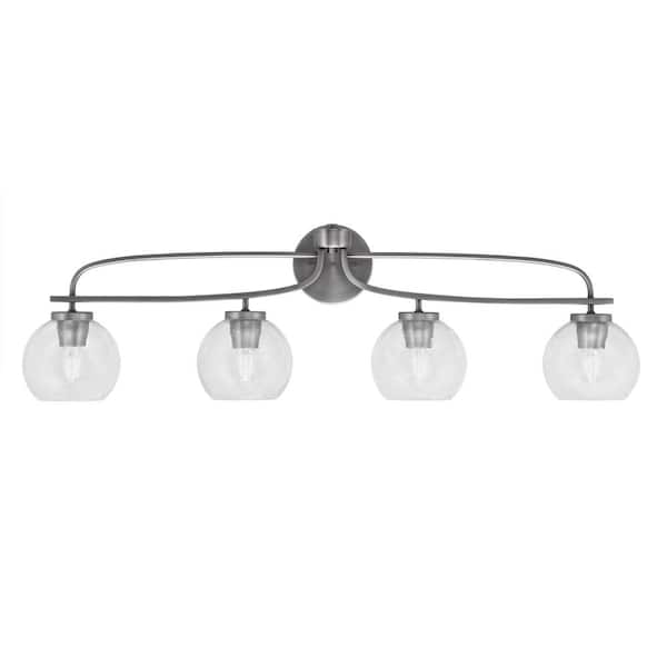 Unbranded Olympia 37.75 in. 4-Light Graphite Vanity Light