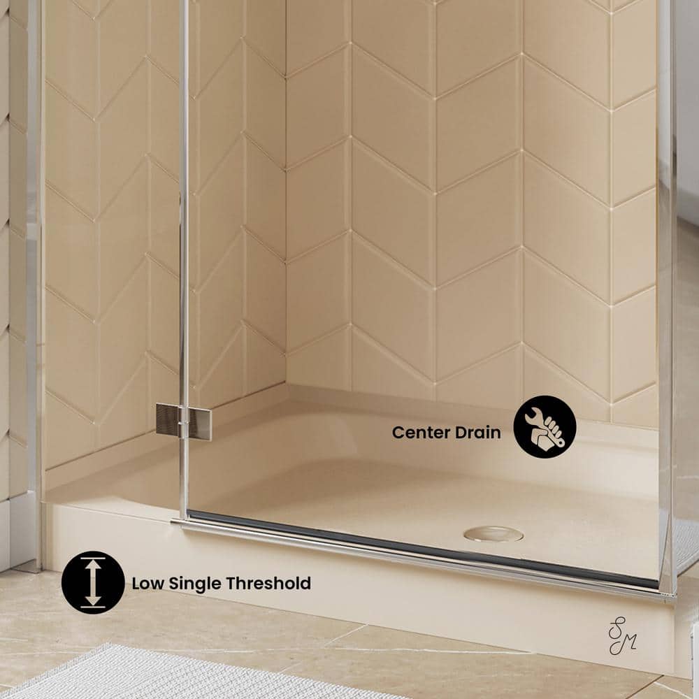 Voltaire Biscuit 48" x 36" Single-Threshold Shower Base