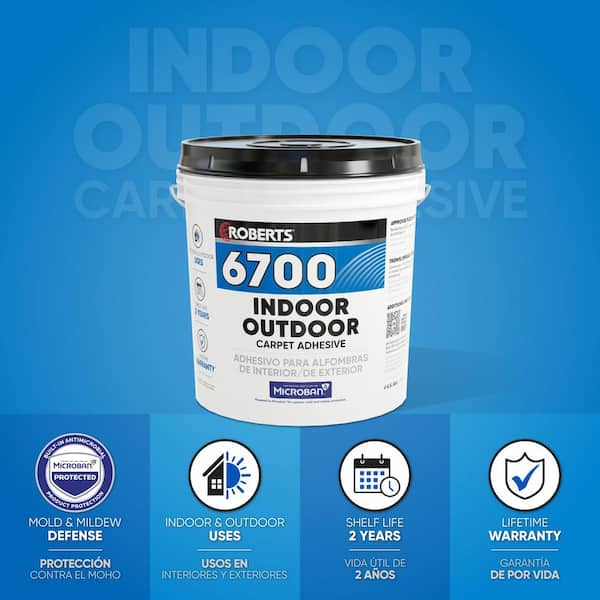 Creamy Tan 4 Gal. Indoor/Outdoor Carpet Floor Adhesive
