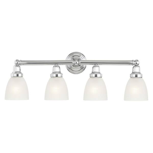 Livex Lighting Classic 4 Light Polished Chrome Bath Vanity Light 1024 ...