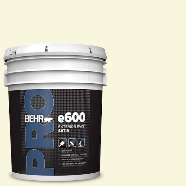 BEHR PRO 5 gal. #W-B-420 White Hydrangea Satin Exterior Paint