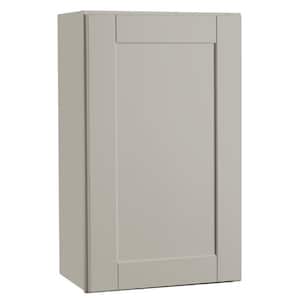 Shaker 18 in. W x 12 in. D x 30 in. H Assembled Wall Kitchen Cabinet in Dove Gray