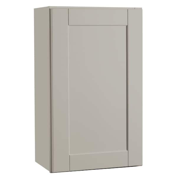 Hampton Bay Shaker Dove Gray Stock Assembled Wall Kitchen Cabinet (18 in. x 30 in. x 12 in.)