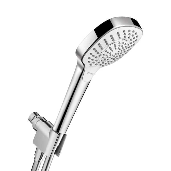Hansgrohe Croma Select E 3-Spray Patterns 1.75 GPM 4.375 in. Handheld Showerhead Set in Chrome