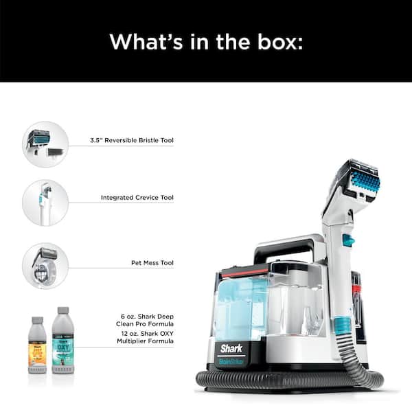 StainStriker Portable Corded Upholstery, Car, Rug and Carpet Cleaner with Spot and Pet Odor Remover in White