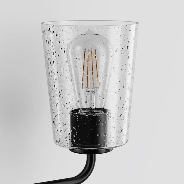 Briignite 18 in. 3-Pack Clear Bubble Glass Conical Shades for Unique, Textured Lighting Vanity Shade