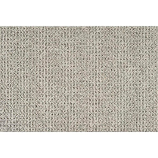 Natural Harmony Shenadoah Dew Gray 12 ft. 24 oz. Wool Loop Installed Carpet