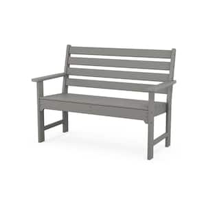 Grant Park 48 in. 2-Person Slate Grey Plastic Outdoor Bench