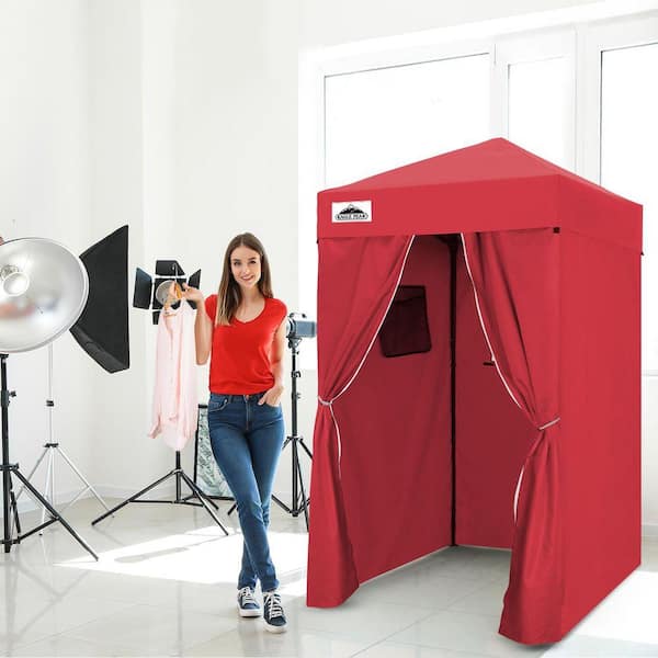 BRIDGESTONE 折りたたみタープ 赤 EAGLE PEAK 4 ft. x 4 ft. Pop Up Privacy Tent Foldable Outdoor