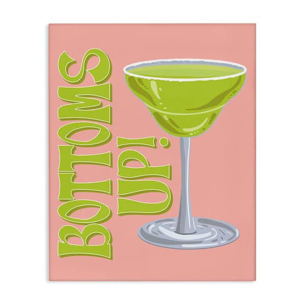 Stupell Industries Bottoms Up Cocktail by Hey Bre! Creative Studio Unframed Food Graphic Art Print 20 in. x 16 in.