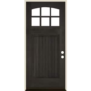 Krosswood Doors 36 in. x 80 in. Craftsman 6 Lite V Groove Arch Top ...